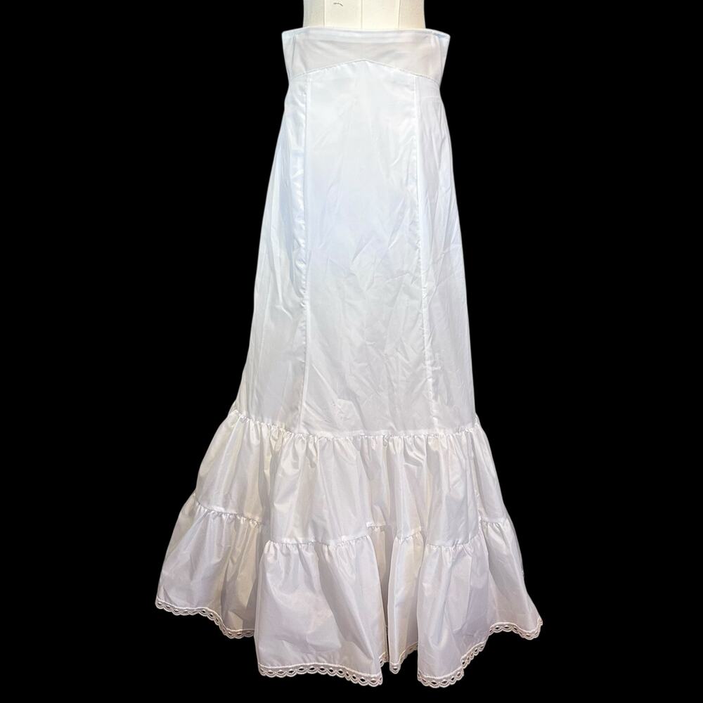 Petticoat Skirt Slip Crinoline White High Elastic Waist Formal Wedding Prom